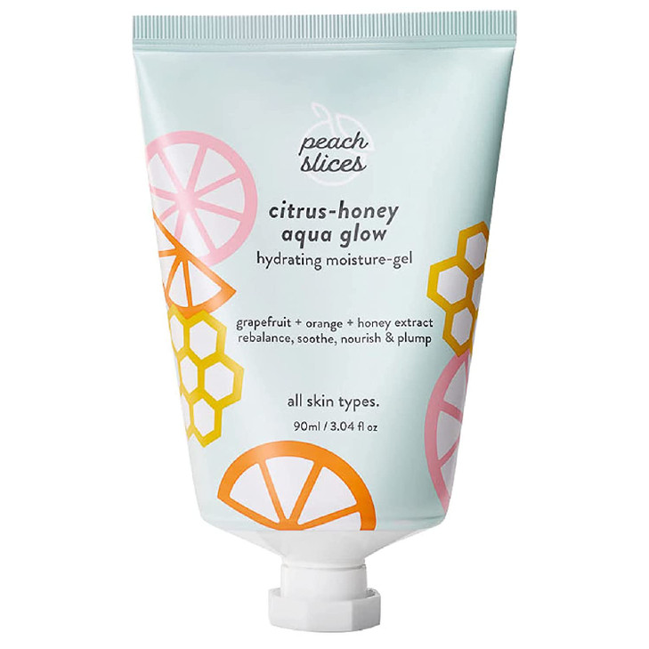 Peach Slices Citrus Honey Aqua Glow Moisturizer 3.04 Oz Hydrating Moisture Gel Rebalance Soothe And Nourish Grapefruit Orange Honey Extract