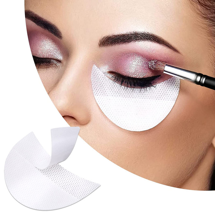 Kalolary 120 Pcs Eye Shadow Shields Eyeshadow Pads Stencils Lint Free Under Eye Pads Eyeshadow Patches For Eyelash Extensions Lip Makeup