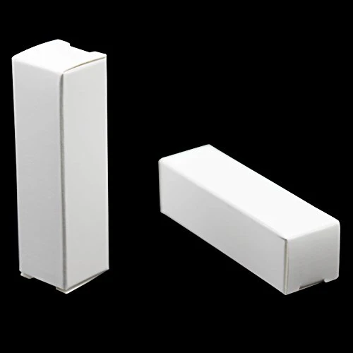 Bat Pack 50 Pack 0.78X0.78X3.34 Inch Rectangle Kraft Paper Diy Lipstick White Boxes Beauty Accessories Essence Oil Lipstick Bottle Packaging