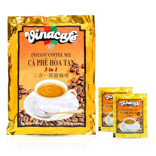 Vinacafe Instant Coffee Packets 3 In 1 Authentic Vietnamese Taste Balanced Medium Roast Coffee Mix For Quick Preparation At Home Office Or