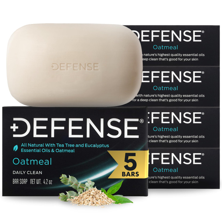 Defense Soap 5Pk All Natural Oatmeal Bar Soap For Men