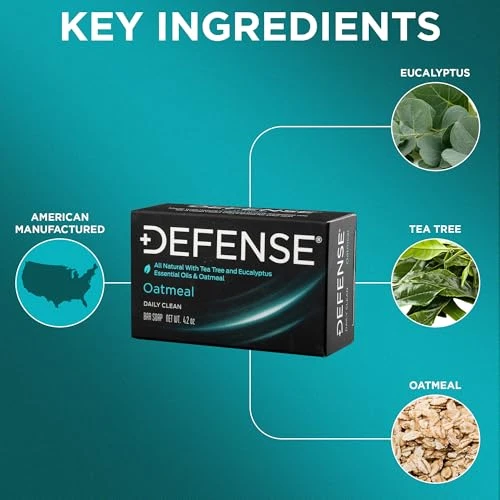 Defense Soap 5Pk All Natural Oatmeal Bar Soap For Men