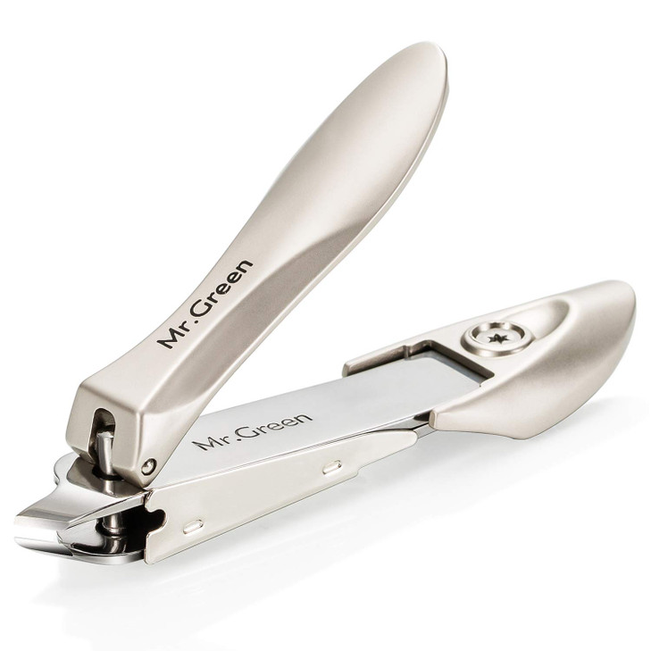 Nail Clipper With Catcher Slanted Edge Nail Cutting Clippers Stainless Steel Fingernail Cutter Trim With File For Men And Women Mr 1115Plus