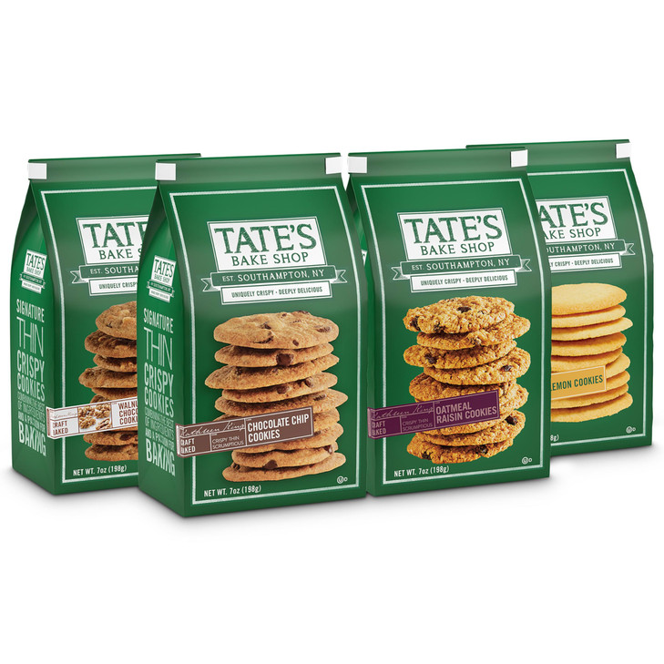 Tate S Bake Shop Cookies Variety Pack 4 Flavors 4 Bags