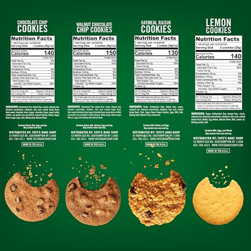 Tate S Bake Shop Cookies Variety Pack 4 Flavors 4 Bags
