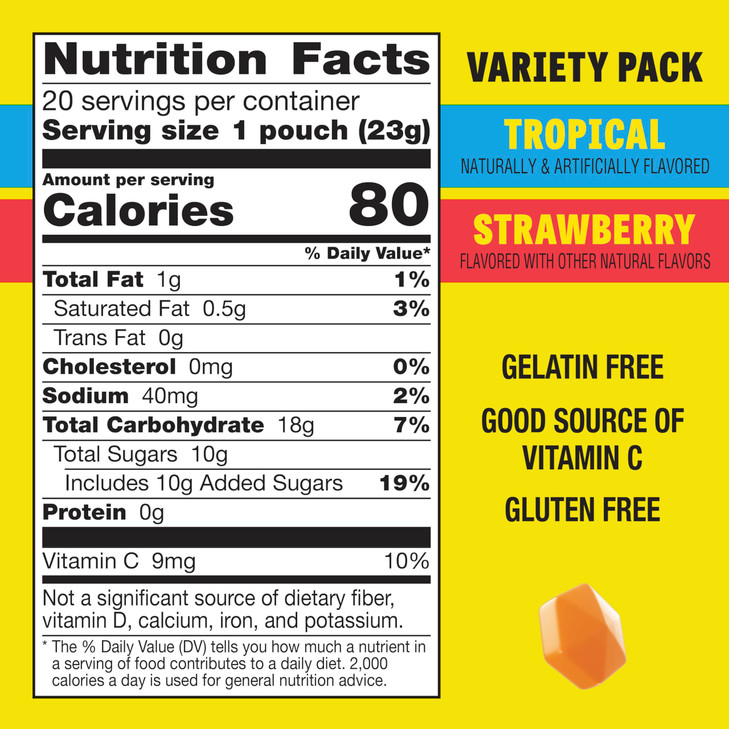 Gushers Tropical And Strawberry Fruit Flavored Snacks 20 Ct 16Oz