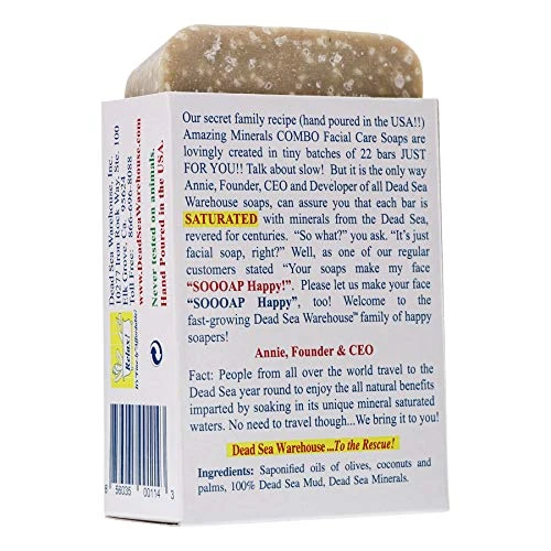 Dead Sea Warehouse Dead Sea Combo Facial Care Bar Face Soap For Women And Men Clarifying Dead Sea Mud And Salt Soap For Combination Skin