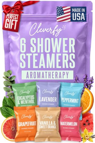 Cleverfy Shower Steamers Stocking Stuffers For Women And Men 6 Pack