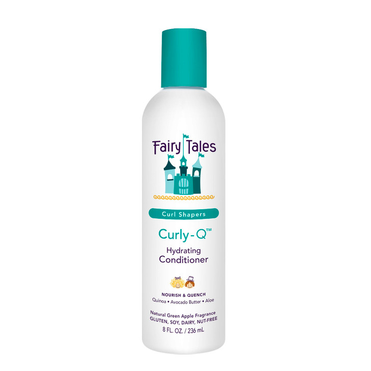 Fairy Tales Curly Q Hydrating Kids Conditioner  Paraben, Sulfate, Gluten, and Nut Free  For all Types of Curls Including Multi Cultural Hair  8oz.