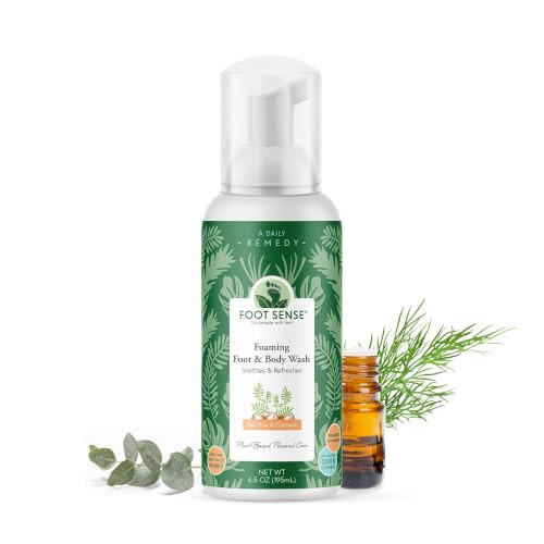 Foot Sense Tea Tree Oil Foaming Foot And Body Wash Natural Therapeutic Foaming Soap For Smelly Feet Nails And Skin Clean Refresh And
