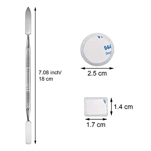 Sumind 101 Pack Metal Stickers For Eyeshadow Palette Set Includes 1 Makeup Depotting Tool Adhesive Empty Metal Makeup Colorful Palette