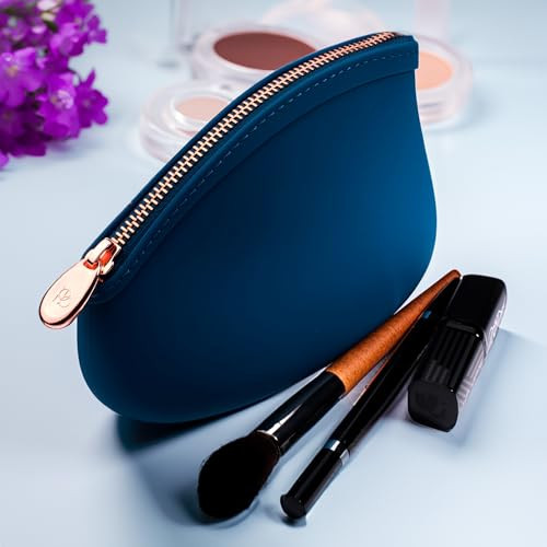 Small Makeup Bag By Pudinbag The Premium Silicone Purse Bag Vegan Hygienic Eco Friendly Water And Heat Resistant Blue