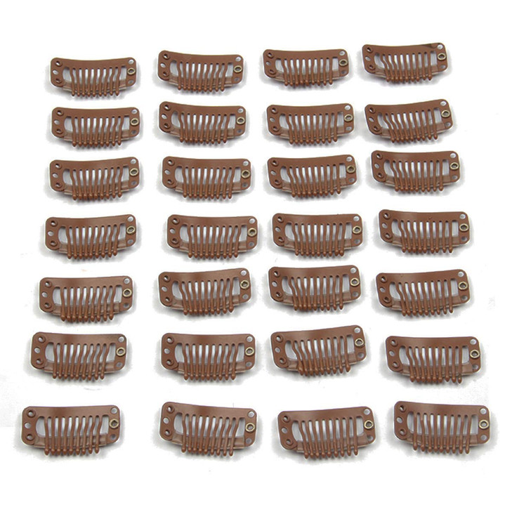 20Pcs Metal Snap Clips For Hair Extensions Wigs