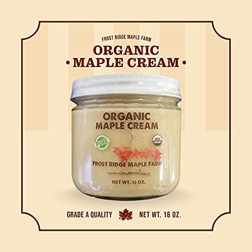 Frost Ridge Maple Farm Organic Maple Cream Grade A One Pound 16 Oz