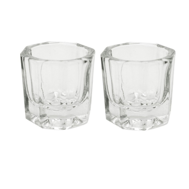 Karlash 2 Nail Art Acrylic Liquid Powder Dappen Dish Nail Crystal Bowl Glass Dappen Dish Pack Of 2