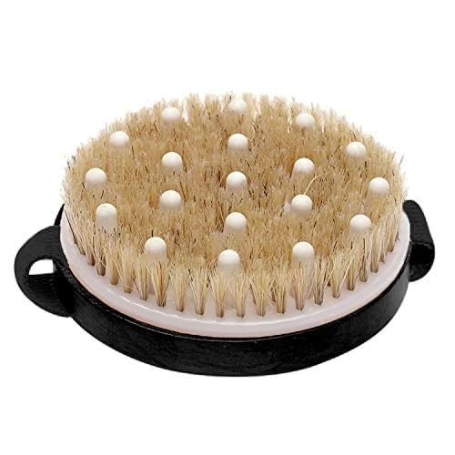 Avilana Exfoliating Dry Brush For Wet Or Dry Brushing Body Brush With Natural Bristle Glowing Skin Cellulite Treatment Lymphatic Drainage