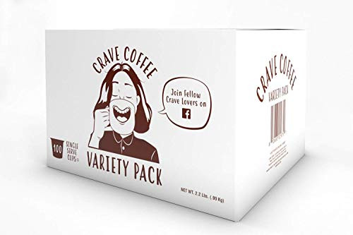 Crave Beverages Flavored Coffee Pods Sampler Compatible With 2.0 K Cup Brewers Single Serve Assorted Variety Pack 100 Count