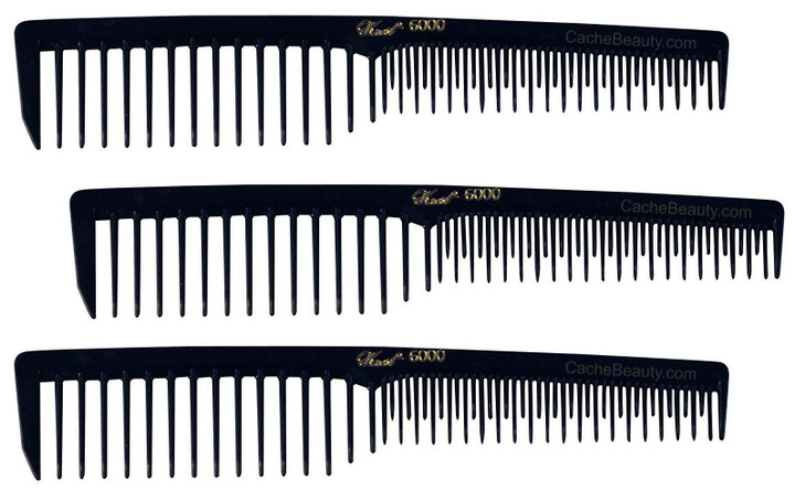 Krest Pro Care Krest Black Space Tooth Comb 6000 3 Pack