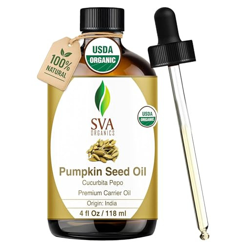Sva Organic Pumpkin Seed Oil Glass Bottle With Dropper 4 Fl Oz 118 Ml
