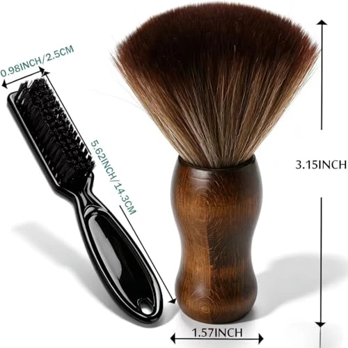 Barber Neck Duster Brush Borogo 3Pcs Professional Barber Large Hair Cutting Cleaning Hairbrush Styling Tool