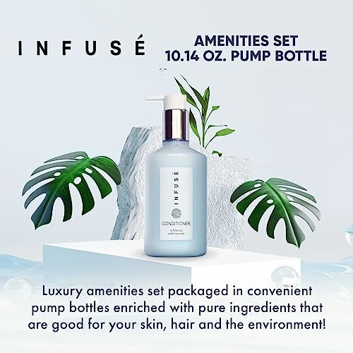 Infusé 10.14 Oz Hotel Conditioner Pump Bottle Bulk Hotel Toiletries