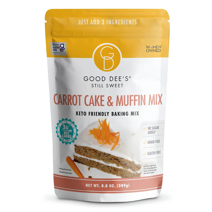 Good Dees Low Carb Baking Mix Carrot Muffin And Cake Mix Keto Baking Mix No Sugar Added Gluten Free Dairy Free Diabetic Pack Of 1