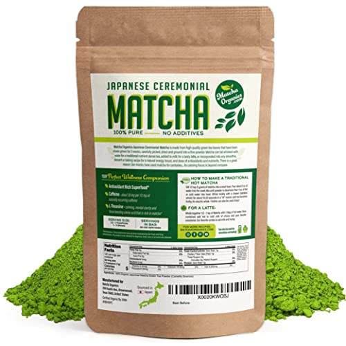 Organic Ceremonial Grade Matcha Powder 100G 1St Harvest Japanese Green Tea Usda And Jas Certified Single Origin Shizuoka Stone Ground