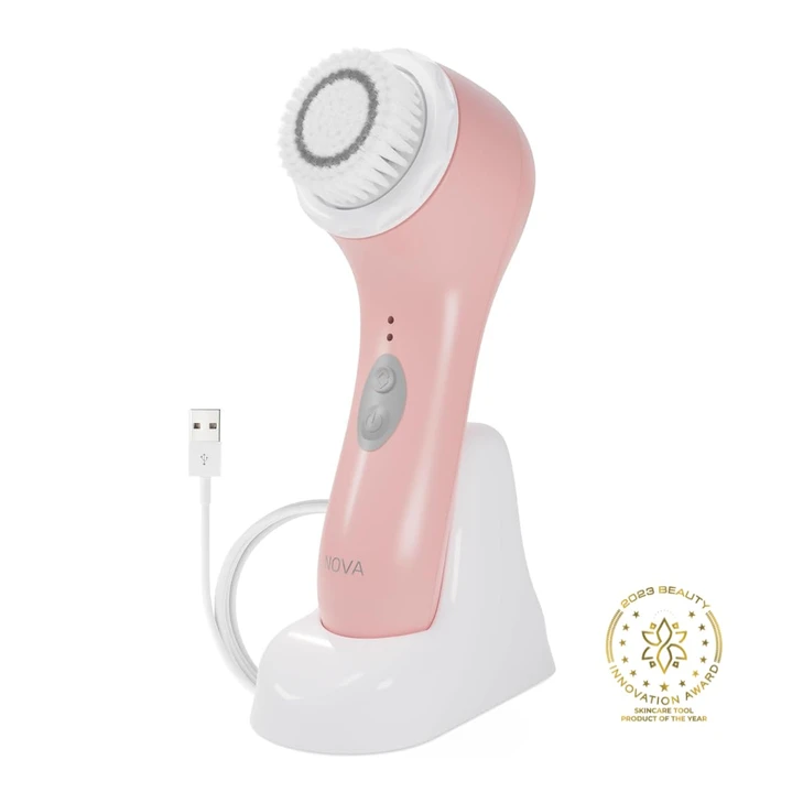 Spa Sciences Nova Sonic Cleansing Face Brush And Infusion System Pink