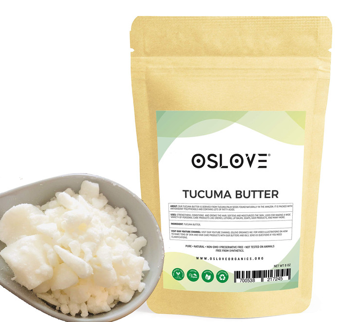 Oslove Organics 100 Percent Pure Tucuma Butter 8Oz