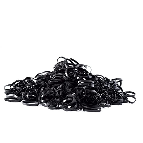 Youxuan 1000 Pack Elastic Hair Ties Non Slip Rubber Hair Bands For Girls Black