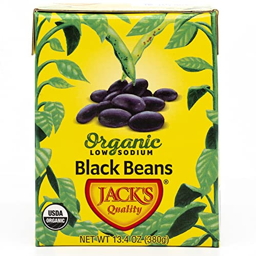 Jack S Organic Black Beans 13.4 Oz. Packed With Protein And Fiber Heart Healthy Low Sodium And Non Gmo 8 Pack