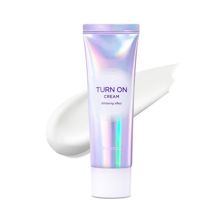 Dewycel Turn On Cream With Elastomer Gel And Niacinamide Tone Up Cream Makeup Base Primer With Hydration And Skin Protection Natual No