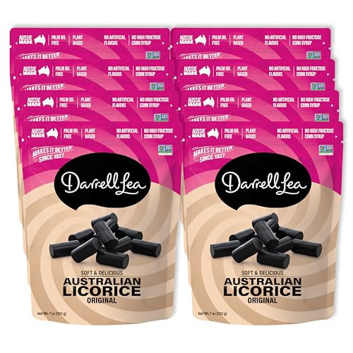 Darrell Lea Soft Australian Licorice Non Gmo No Palm Oil Vegetarian Friendly No High Fructose Corn Syrup Soft And Chewy Licorice Candy Made