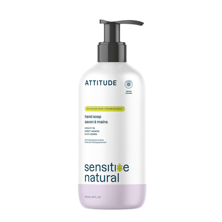 Attitude Gentle Hand Soap For Sensitive Skin Oat Sweet Jasmine 16 Oz