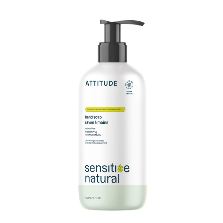 Attitude Gentle Hand Soap For Sensitive Skin Oat Fresh Apple 16 Oz