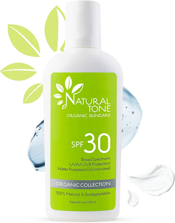 Natural Tone Organic Skincare Spf30 Broad Spectrum Sunscreen 4 Oz