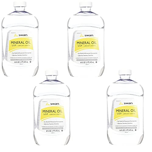 Swan Mineral Oil 16 Oz 4 Pack