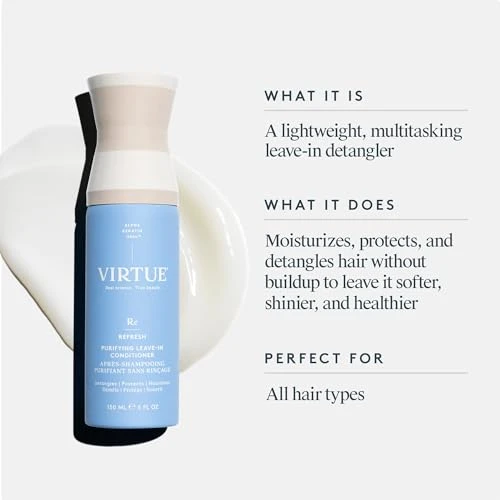 Virtue Refresh Leave In Conditioner Purify Detangle Protect 5 Fl Oz