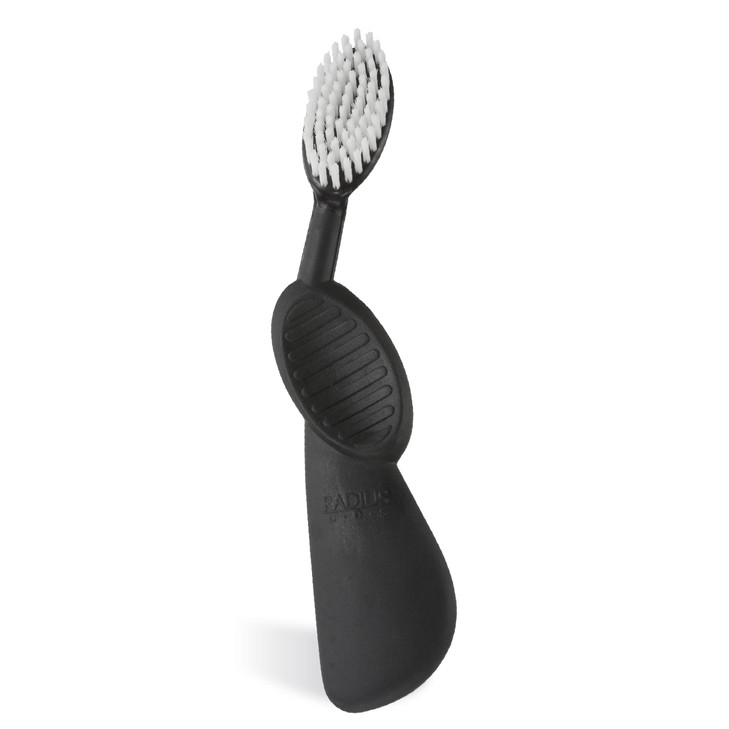 Radius Toothbrush Flex Brush Soft Bristles Right Handed Black Brush With White Bristles Bpa Free And Ada Accepted Pack Of 1 Package May Vary