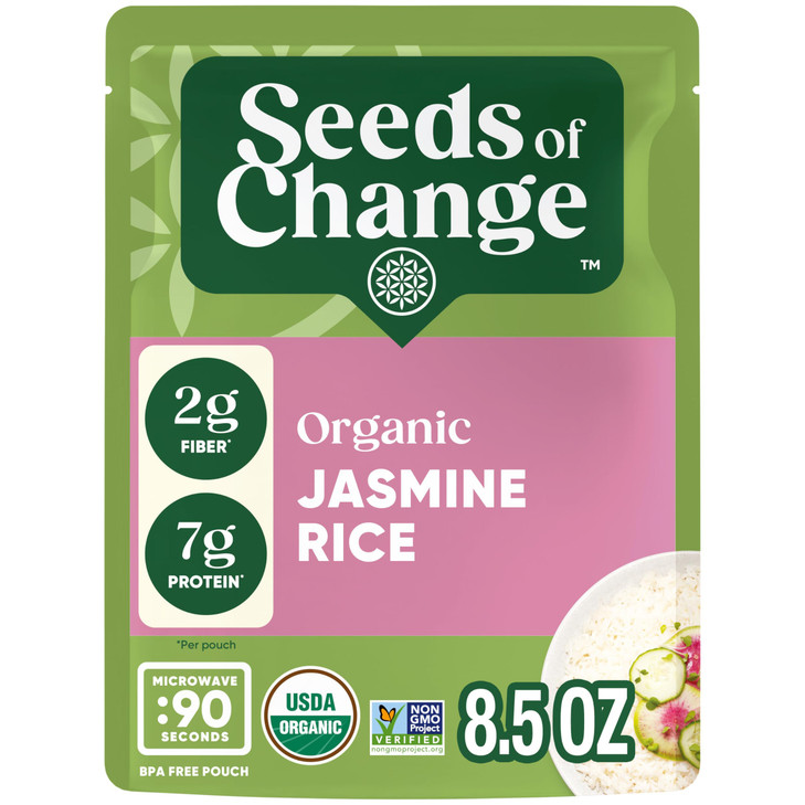 Seeds Of Change Certified Organic Jasmine Rice Organic Food 8.5 Oz Pouch
