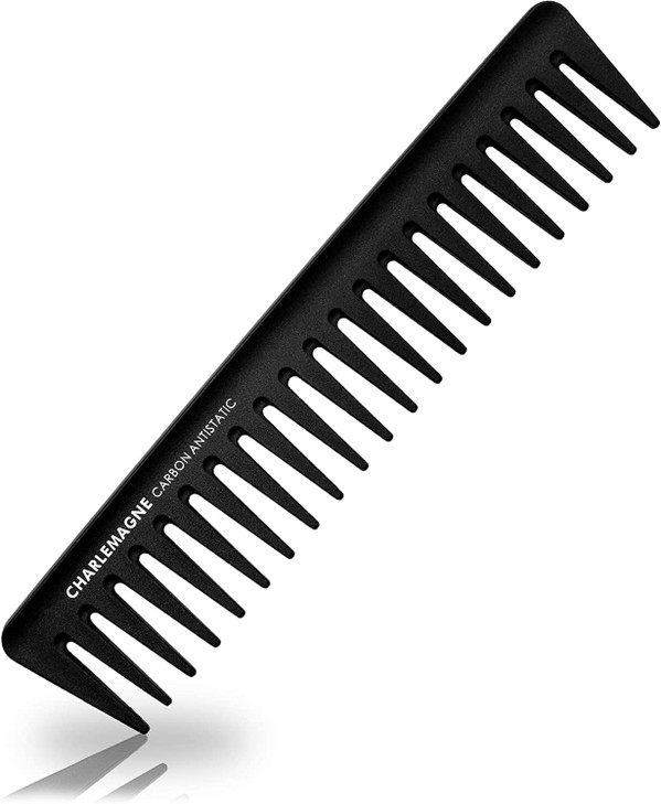 Charlemagne Wide Tooth Comb For Men 19 Cm Anti Static Carbon