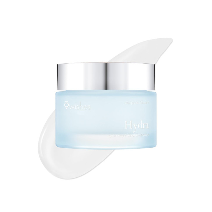 9 Wishes Hydra Ampule Cream 1.7Fl. Oz 50Ml Powerful Hydration With Coconut Water Long Lasting Hydration Facial Moisturizer