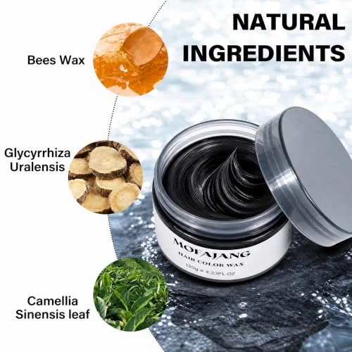 Temporary Black Hair Color Wax Washable Temporary Hair Dye For Kids Adults
