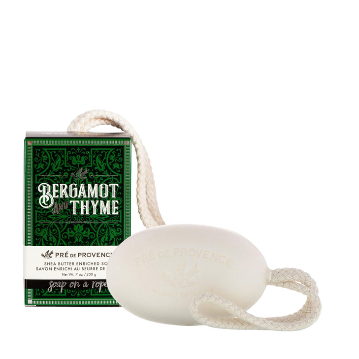 Pre De Provence Soap On A Rope Shea Butter Enriched French Bar Soap 200G Bergamot And Thyme