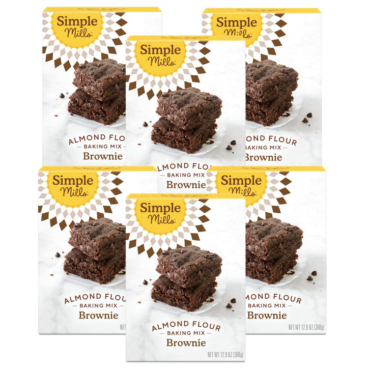 Simple Mills Almond Flour Baking Mix Gluten Free Brownie Mix Easy To Make In Brownie Pan Chocolate Flavor Made With Whole Foods 6 Count
