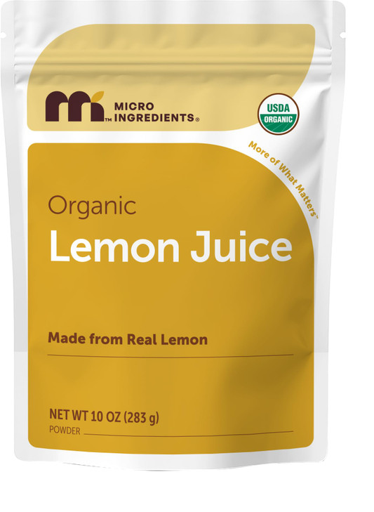 Micro Ingredients Organic Lemon Juice Powder 10 Ounce Natural Fruit Flavor Made From Real Lemon No Sugar And Additives Great For Drinks