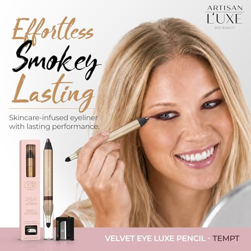 Artisan L Uxe Beauty Velvet Jumbo Eyeliner Tempt Deep Plum With Free Sharpener Blendable Makeup For Smokey Eyes Waterproof Smudge Proof