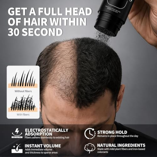 Sevich Hair Fibers Refill 100G Compatible With Most Brand Bottles Hair Building Fibers For Thinning Hair Instant Thickening Powder For Men
