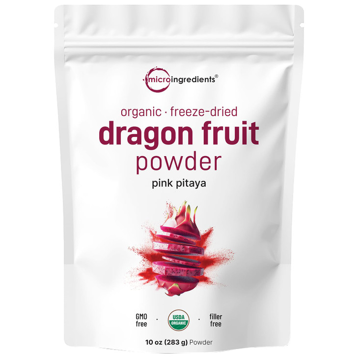 Micro Ingredients Organic Dragon Fruit Powder 10 Oz No Additives