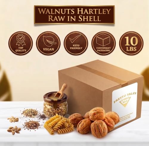 Presto Sales Walnuts Current New Crop Huge In Shell 10 Lbs Grown In California Natural Healthy Snack For The Whole Family Low Carb And Easy